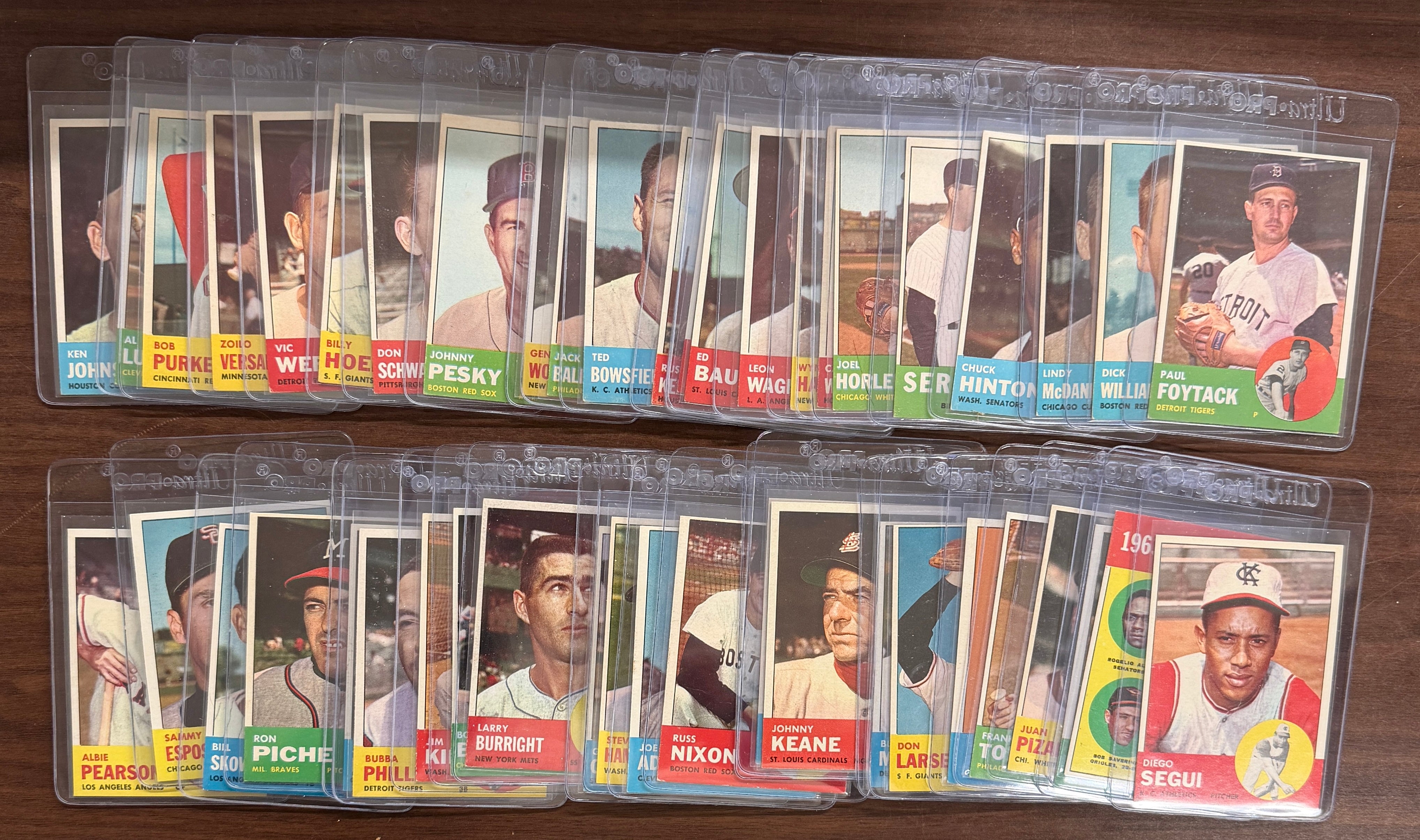 1963 Topps Baseball Near Complete Set (538/576) EX-EX/MT
