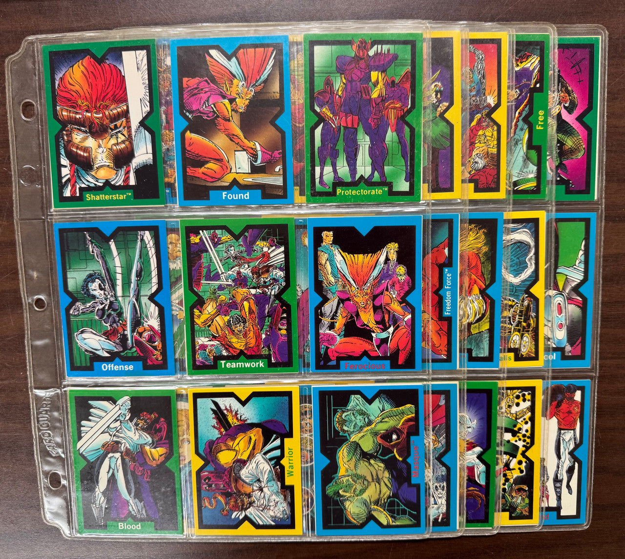 1991 Marvel Comic Images X-Force Complete Card Set (90) EX