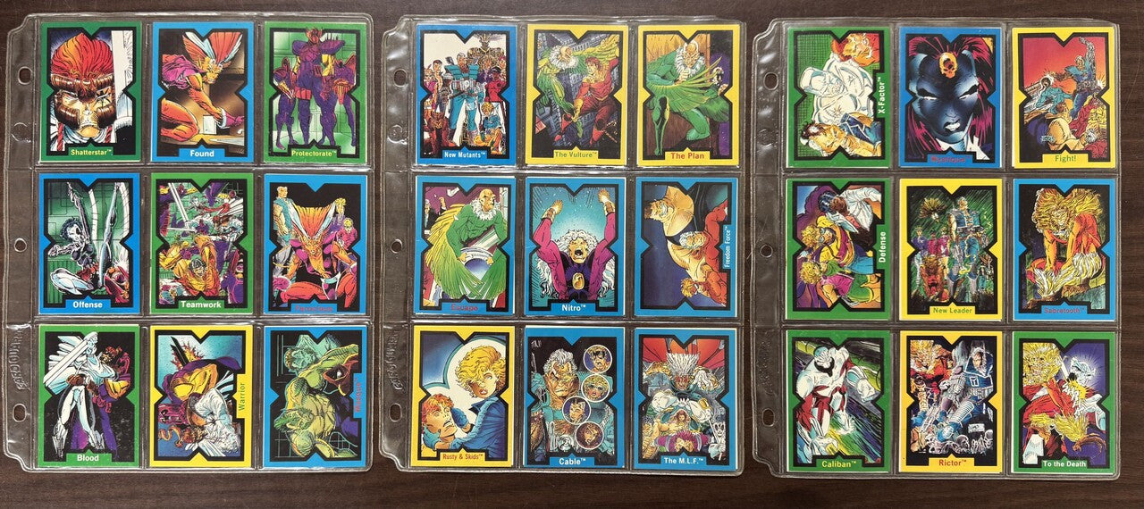 1991 Marvel Comic Images X-Force Complete Card Set (90) EX