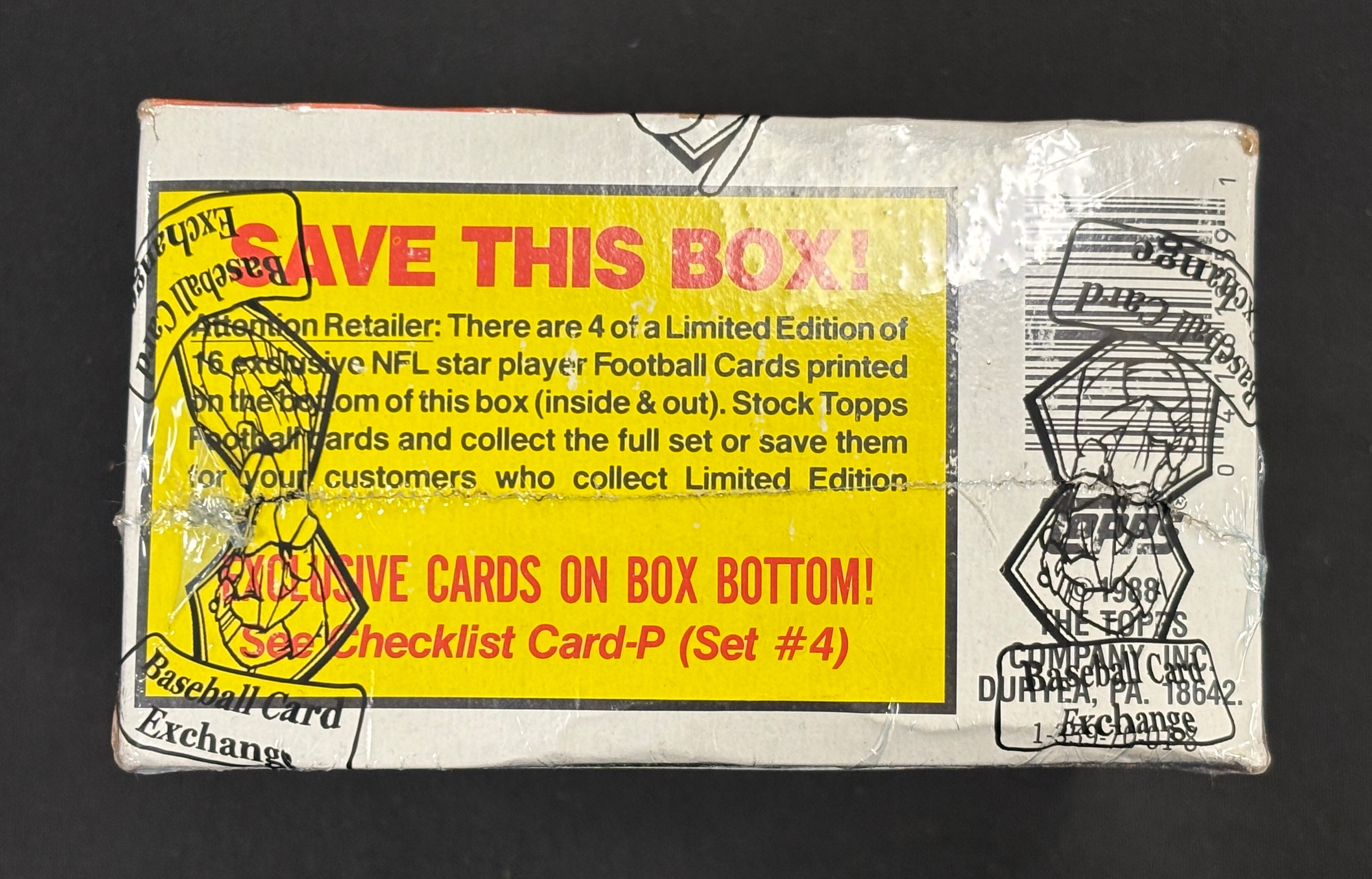 1988 Topps Football Wax Box X Out BBCE Wrapped/Sealed
