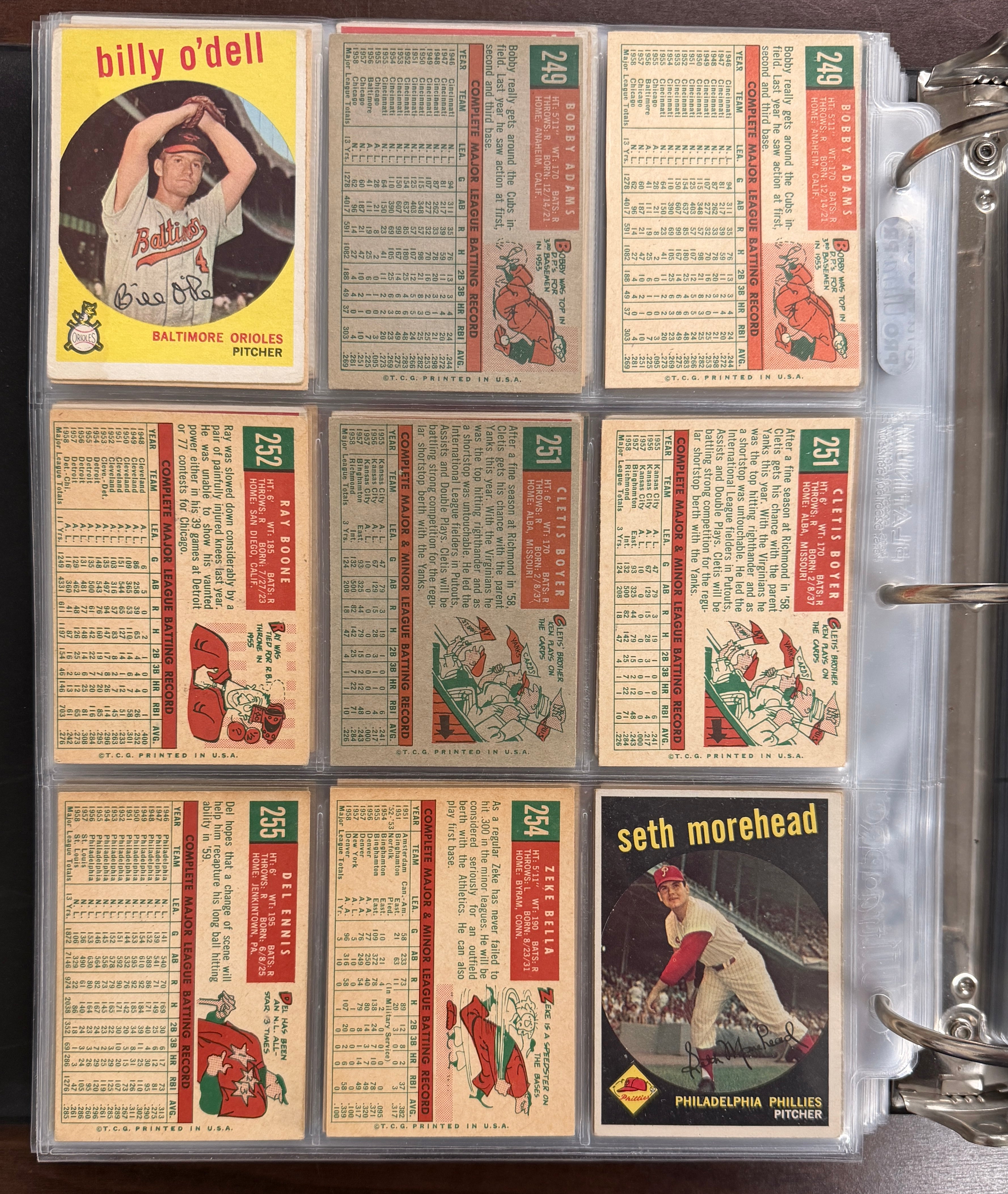 1959 Topps Baseball Complete Set (572) VG/EX-EX Includes 59 Variations