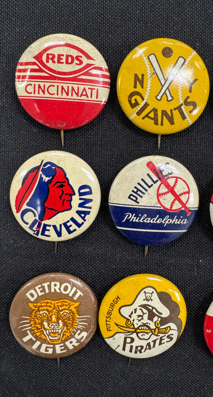 1946-50 American Nut & Chocolate Pennant Set (16) and Near Pin Set (12/16)