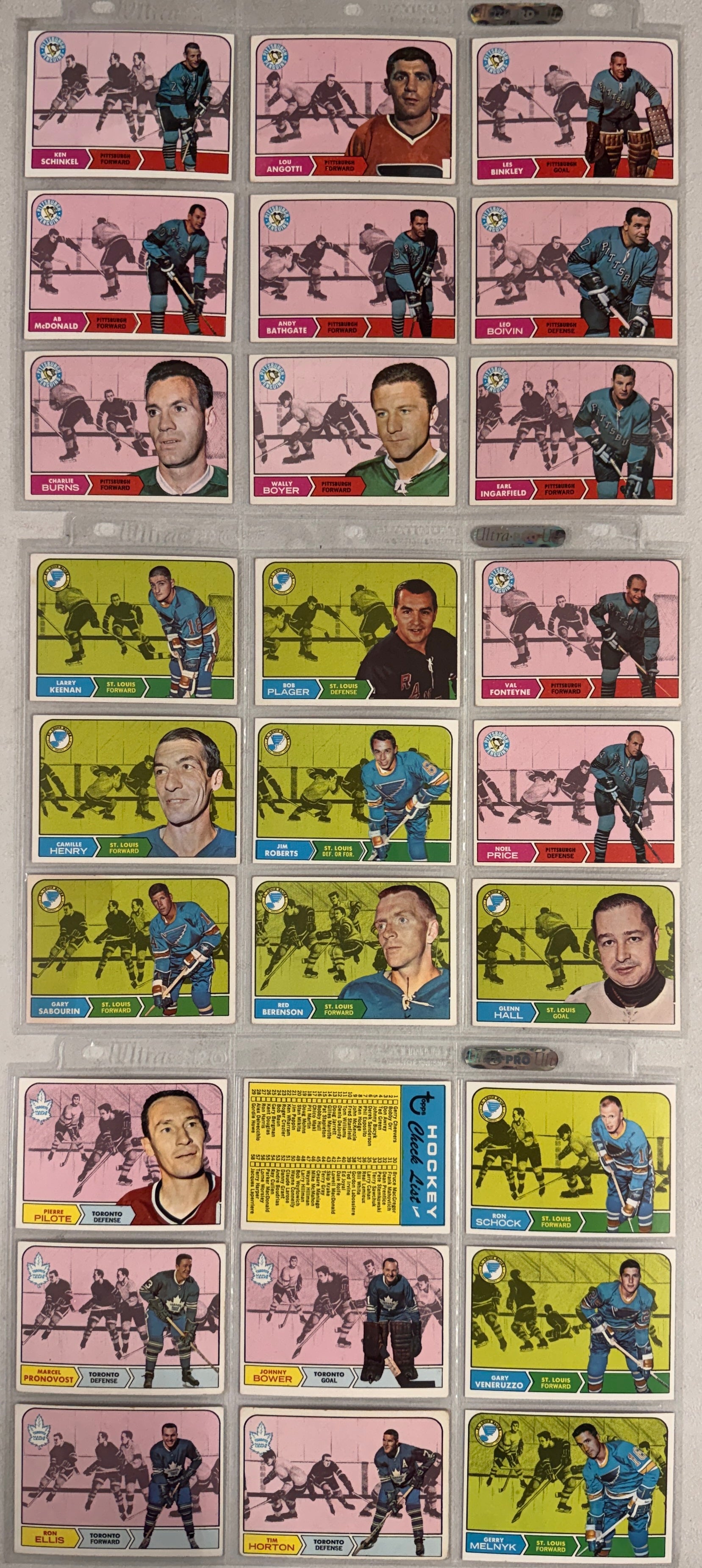 1968/69 Topps Hockey Complete Set (132) VG/EX-EX/MT