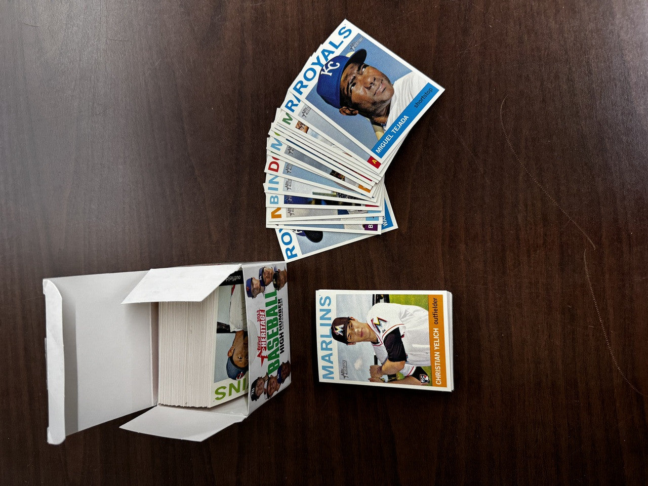 2013 Topps Heritage High Number Complete Set Box (100) Opened No Auto