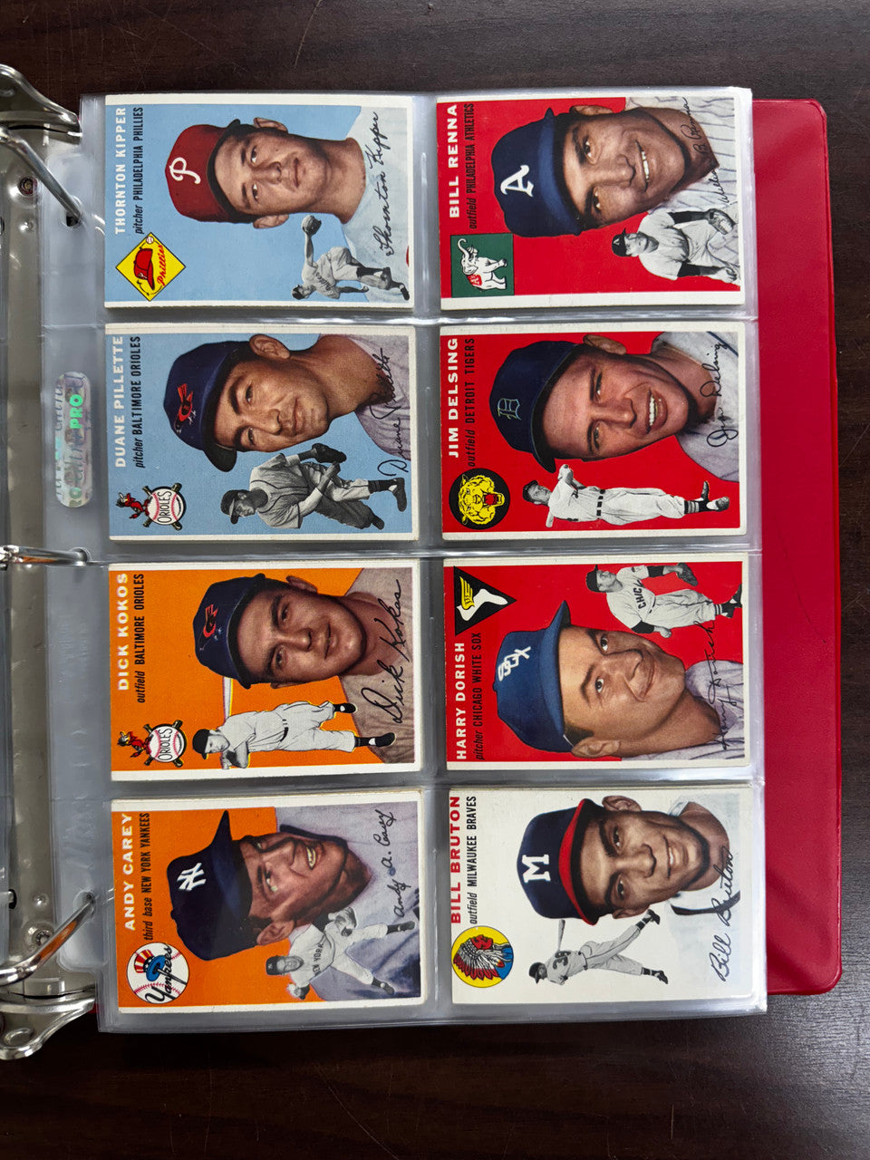 1954 Topps Baseball Near Complete Set 247/250 Missing Aaron & Banks VG/EX-EX