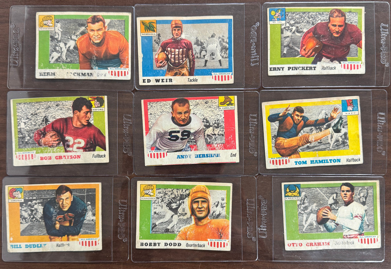 1955 Topps All American Near Complete Set (74/100) Poor Horsemen Grange Graham