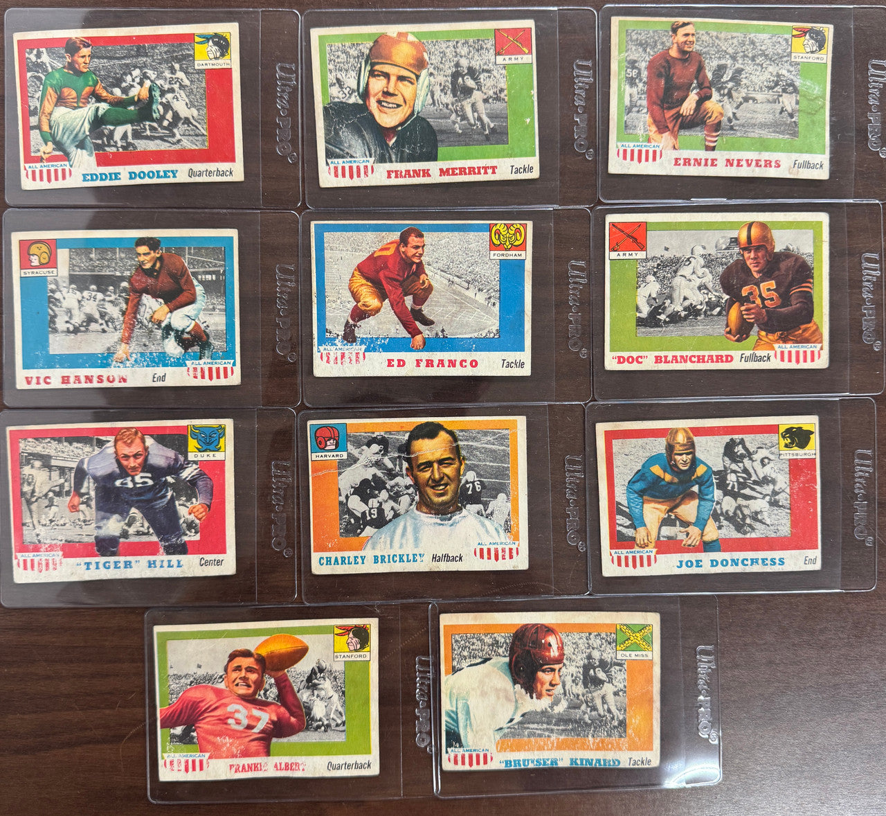 1955 Topps All American Near Complete Set (74/100) Poor Horsemen Grange Graham