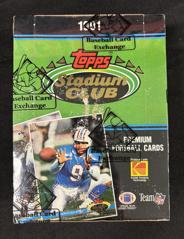 1991 Topps Stadium Club Football Box BBCE Wrapped/Sealed
