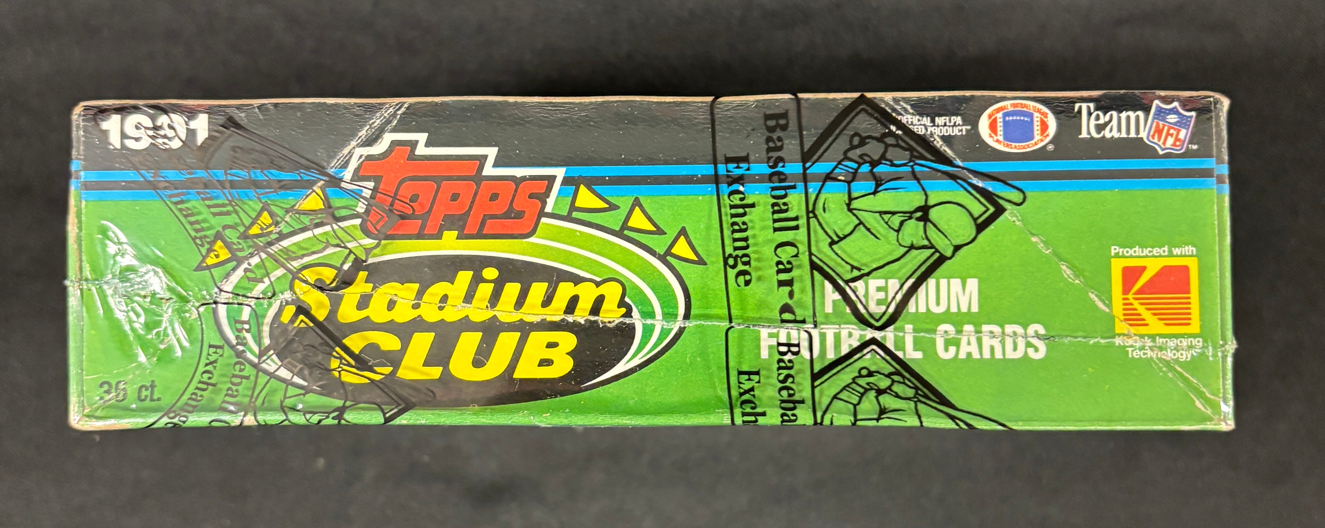 1991 Topps Stadium Club Football Box BBCE Wrapped/Sealed