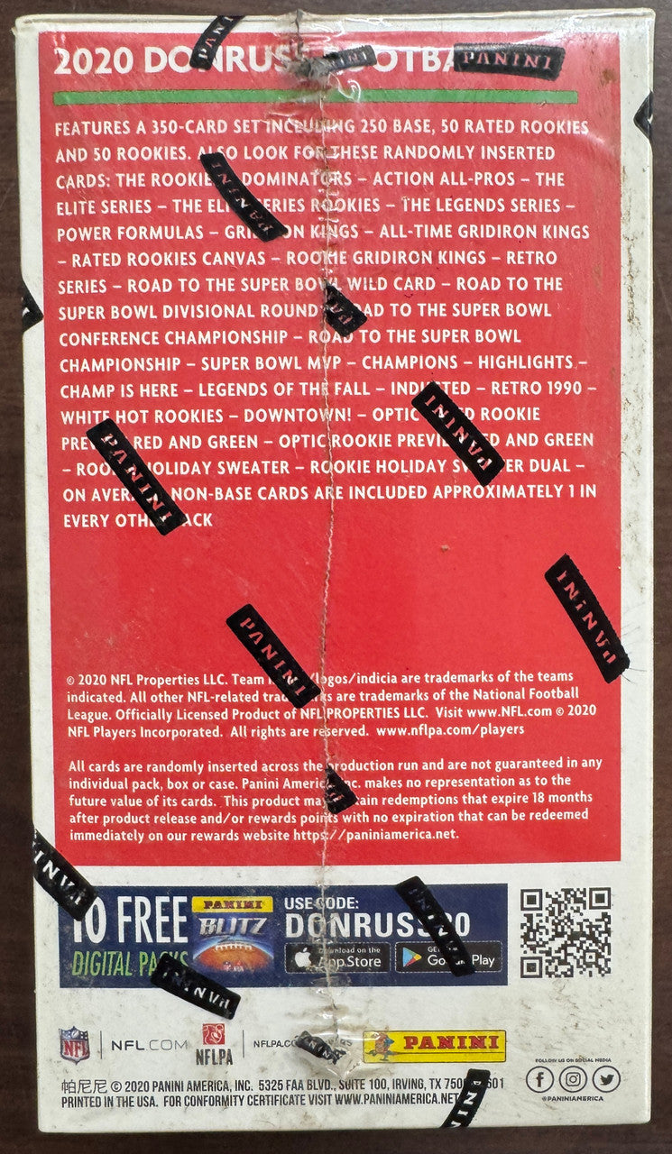 2020 Donruss Football Holiday 11 Pack Blaster Box Factory Sealed