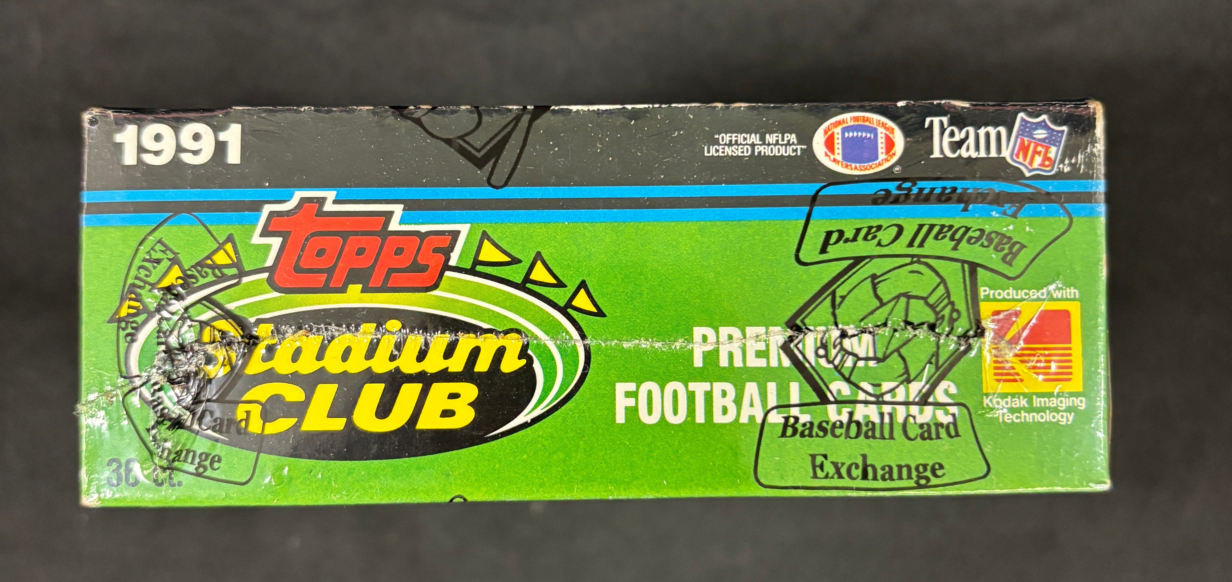 1991 Topps Stadium Club Football Box BBCE Wrapped/Sealed