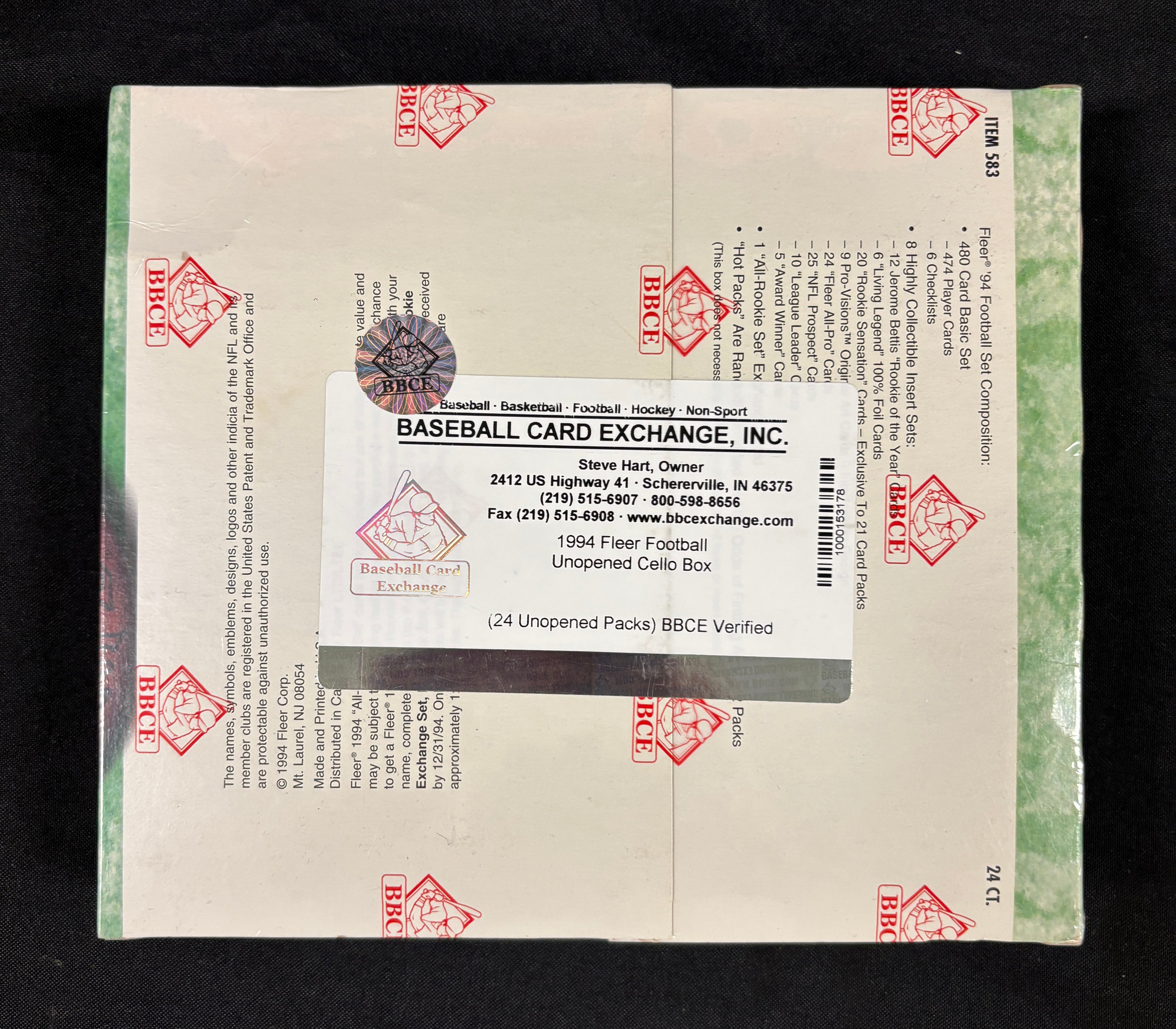 1994 Fleer Football Cello Box BBCE Wrapped/Sealed