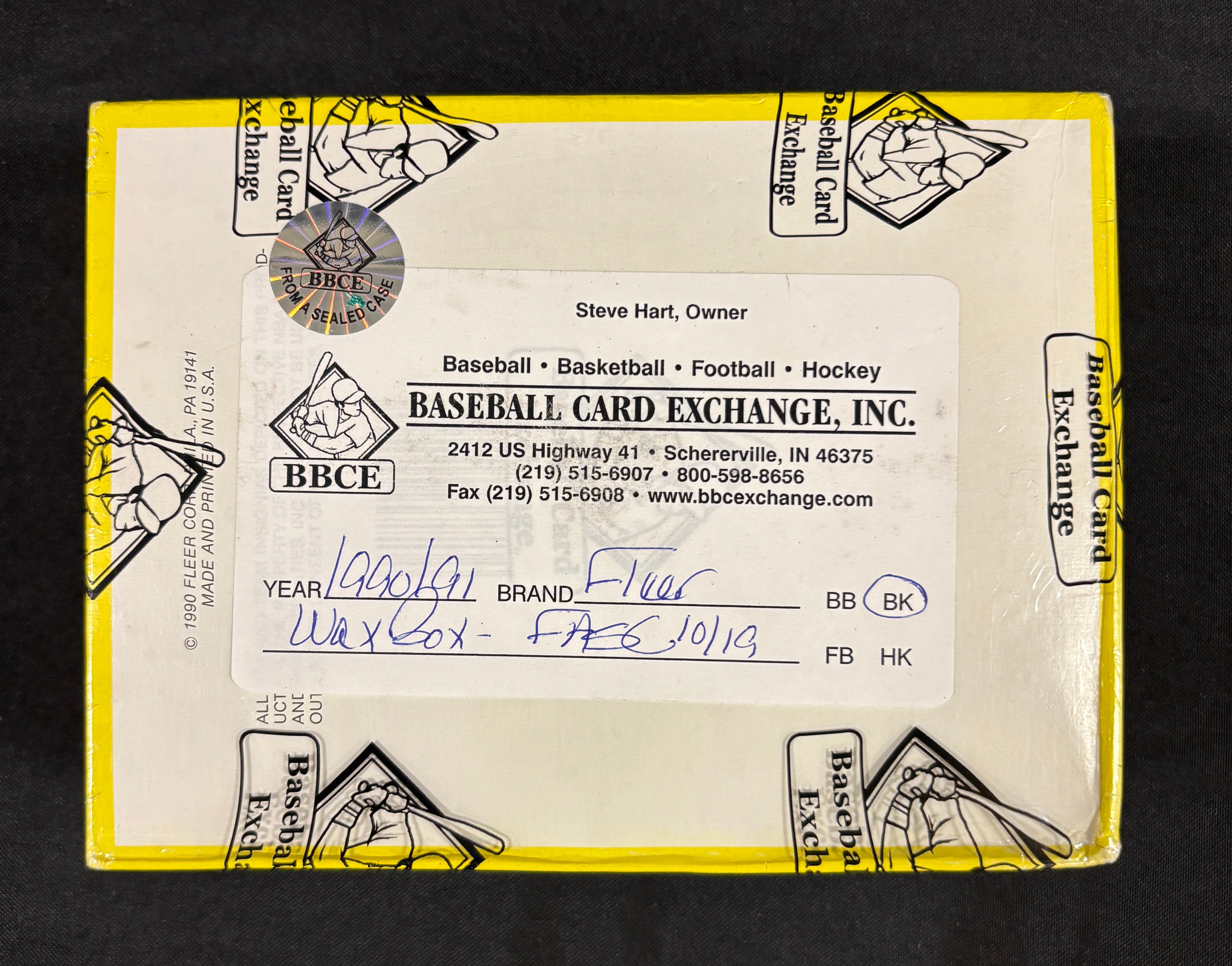 1990-91 Fleer Basketball Box BBCE Wrapped/Sealed FASC