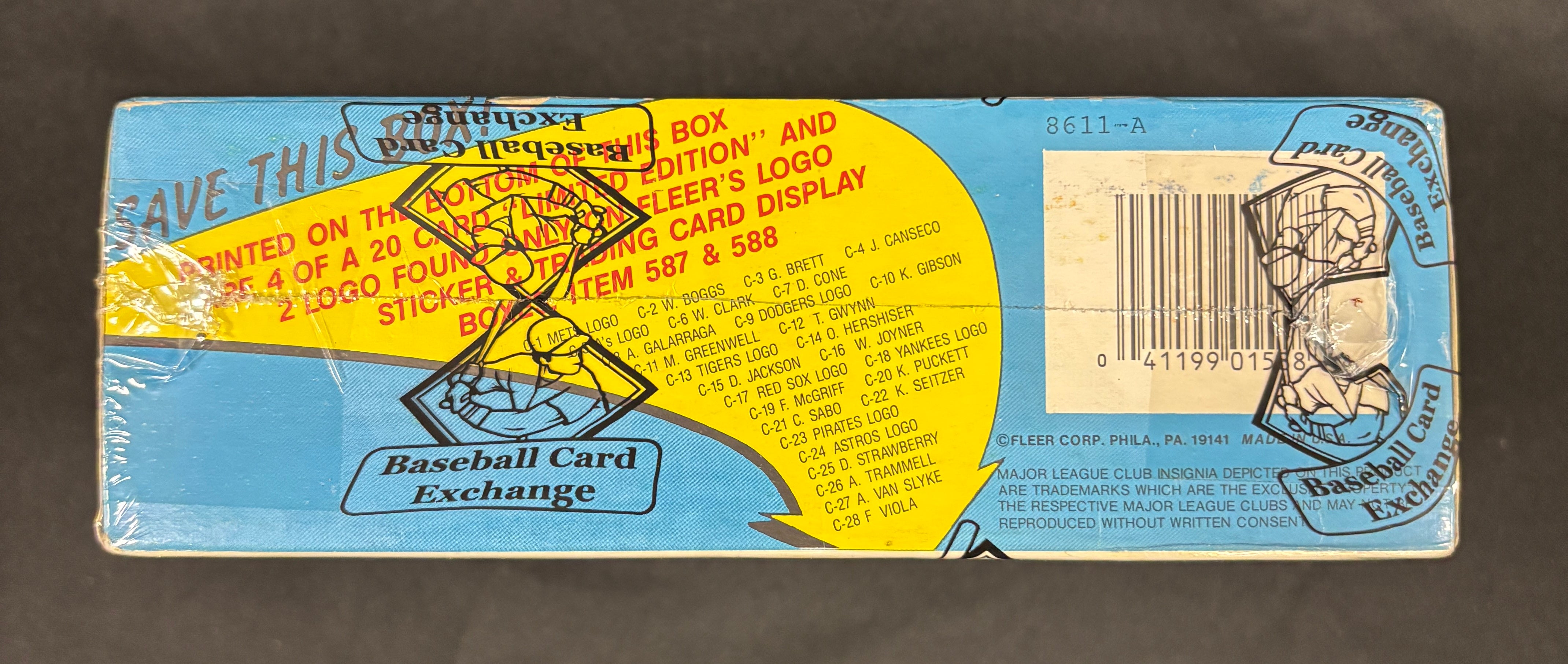 1989 Fleer Baseball Cello Box BBCE Wrapped/Sealed