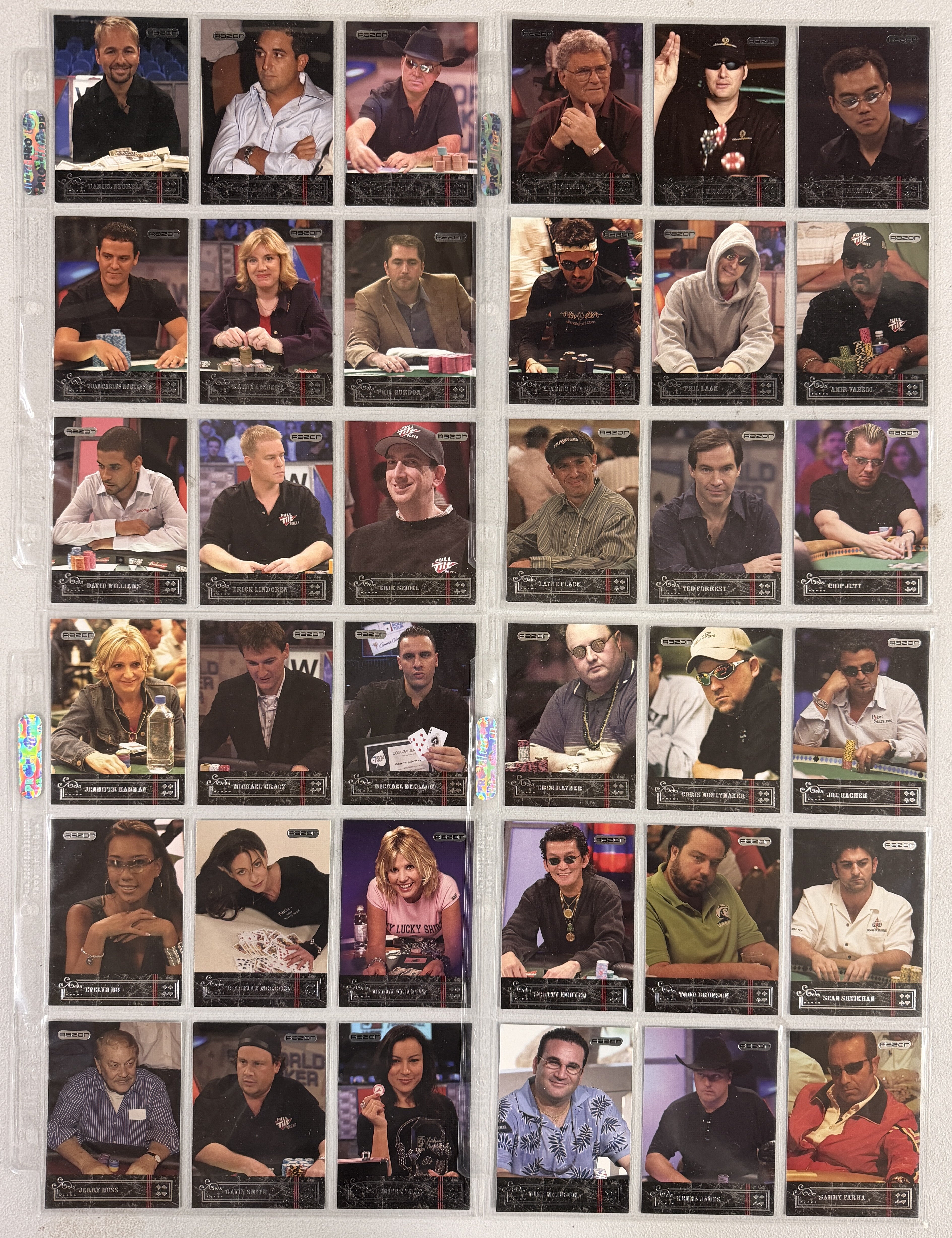 2006 Razor Poker Autographed Complete Set w/ Reg Base Set + Ted Forrest PP3 Auto