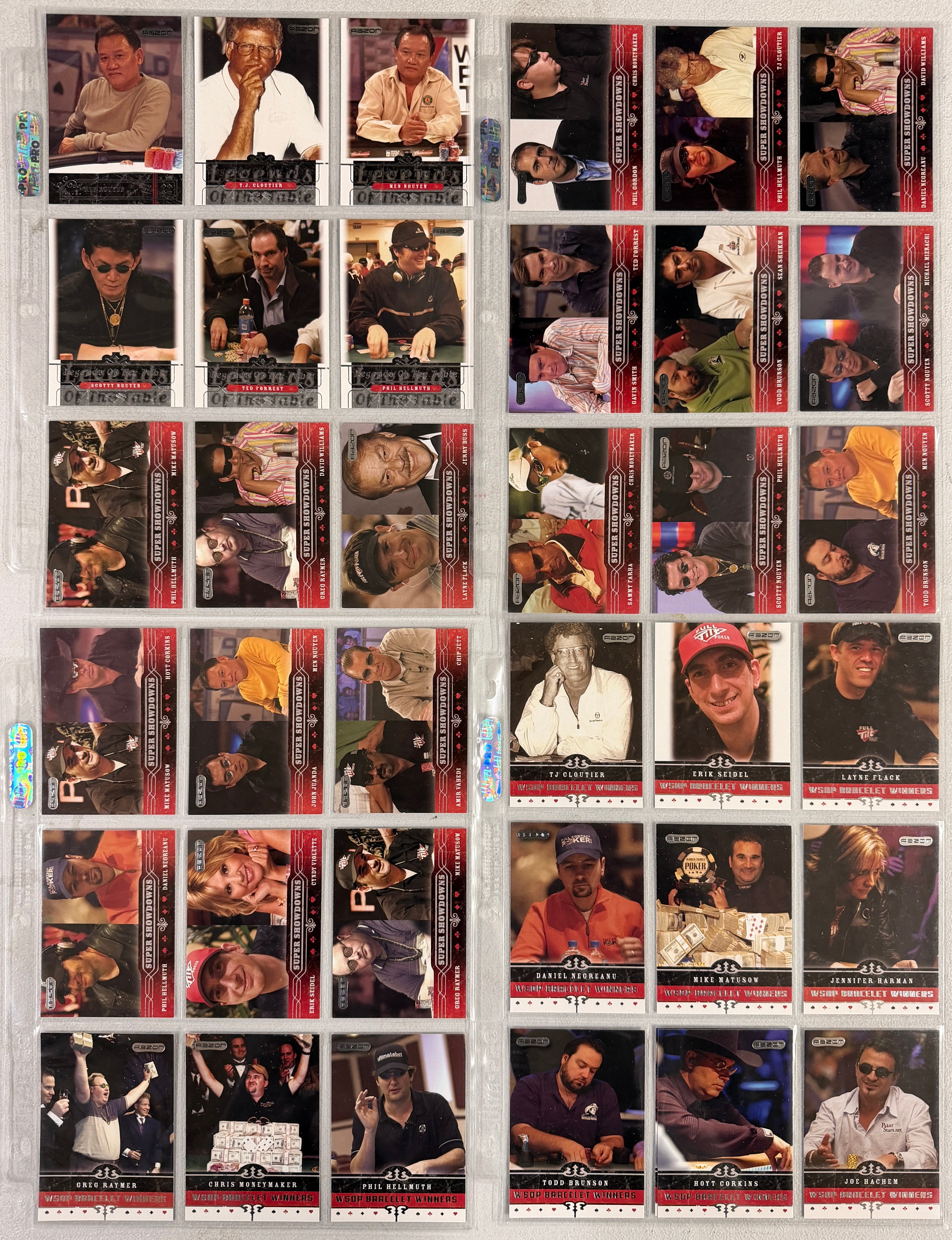 2006 Razor Poker Autographed Complete Set w/ Reg Base Set + Ted Forrest PP3 Auto