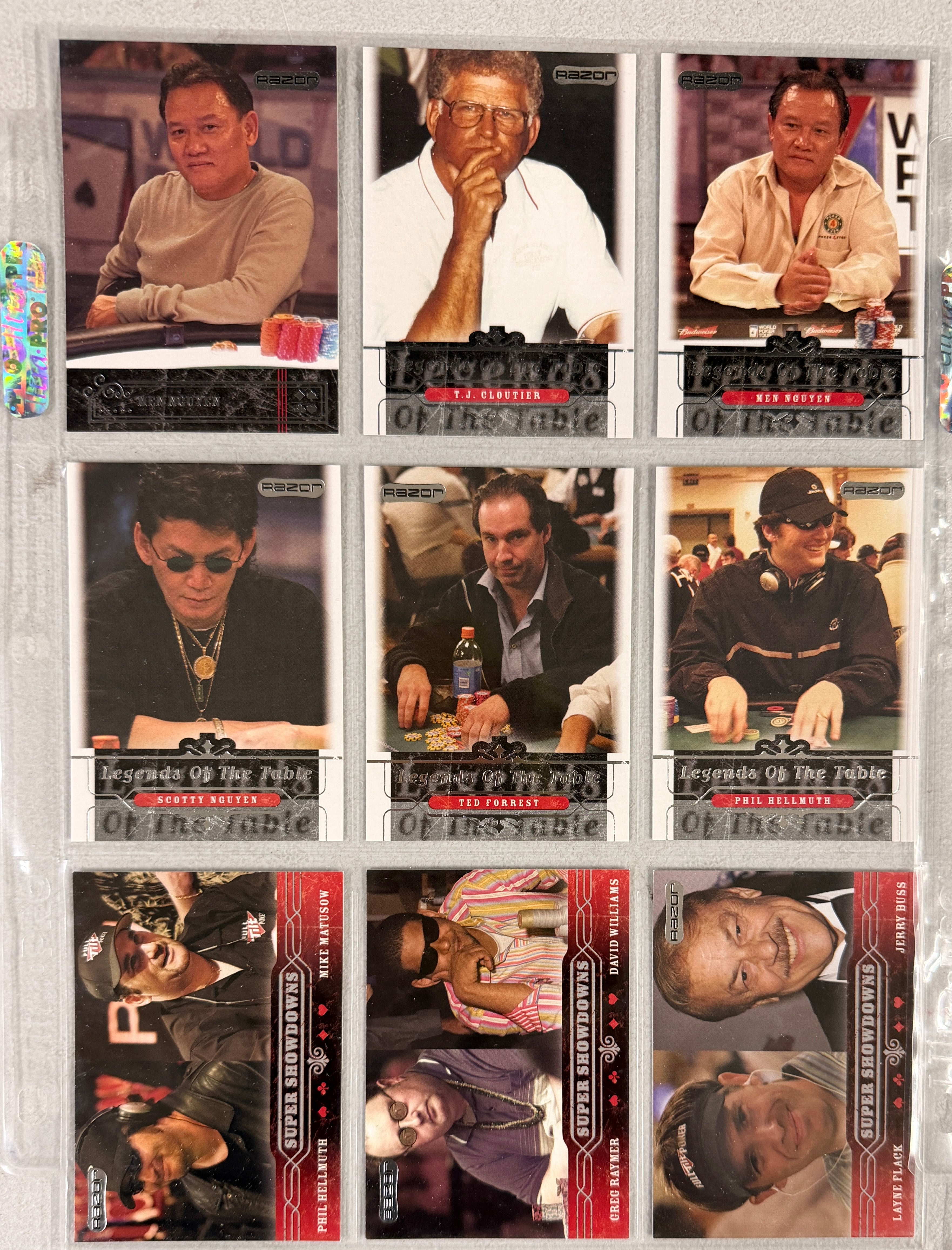 2006 Razor Poker Autographed Complete Set w/ Reg Base Set + Ted Forrest PP3 Auto