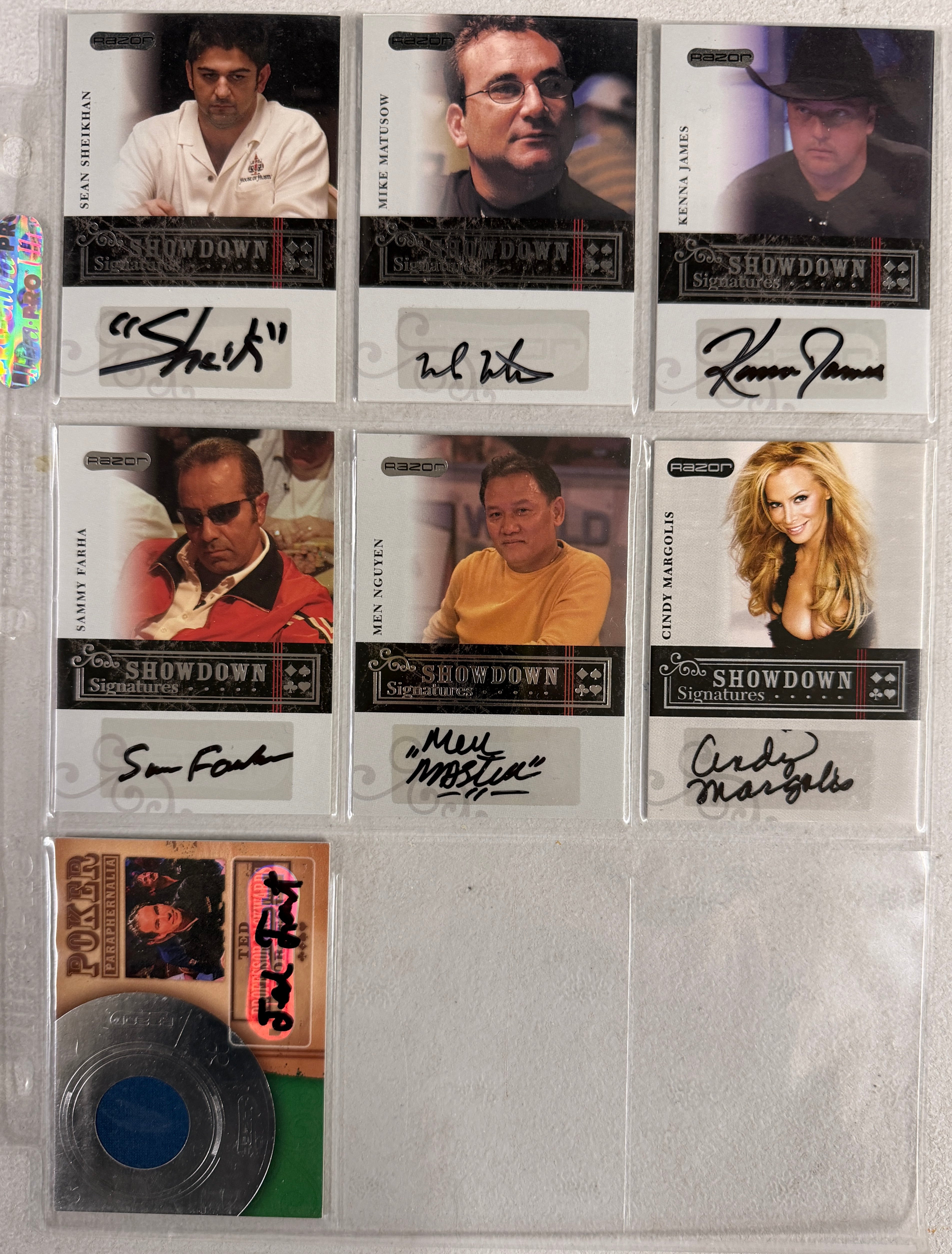 2006 Razor Poker Autographed Complete Set w/ Reg Base Set + Ted Forrest PP3 Auto