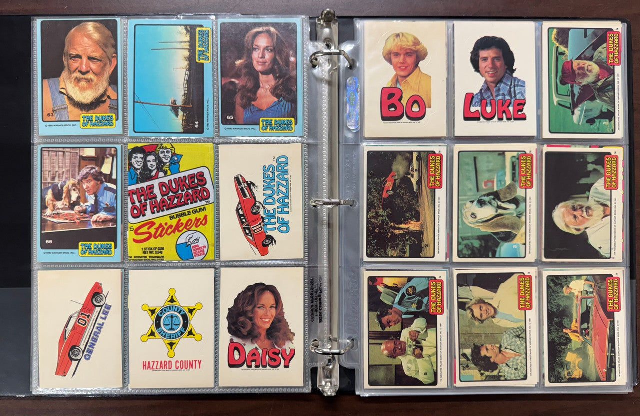 1980-83 Donruss Dukes of Hazzard Complete Set Series 1-3 W/ Stickers NM