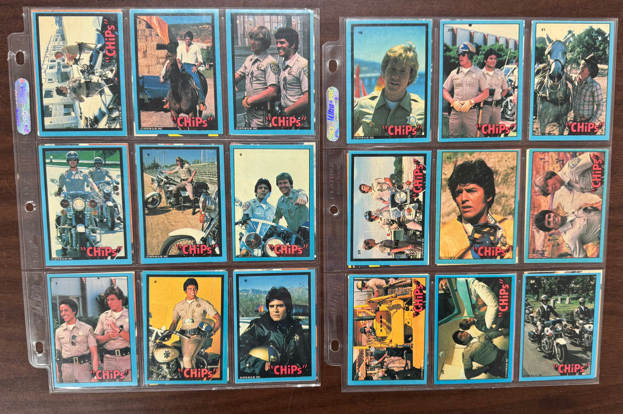 1979 Donruss "CHiPs" Complete Card Set (60) W/ Stickers (6) NM