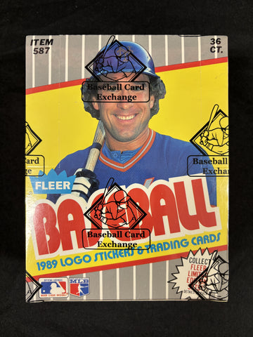 1989 Fleer Baseball Wax Box BBCE Wrapped/Sealed FASC