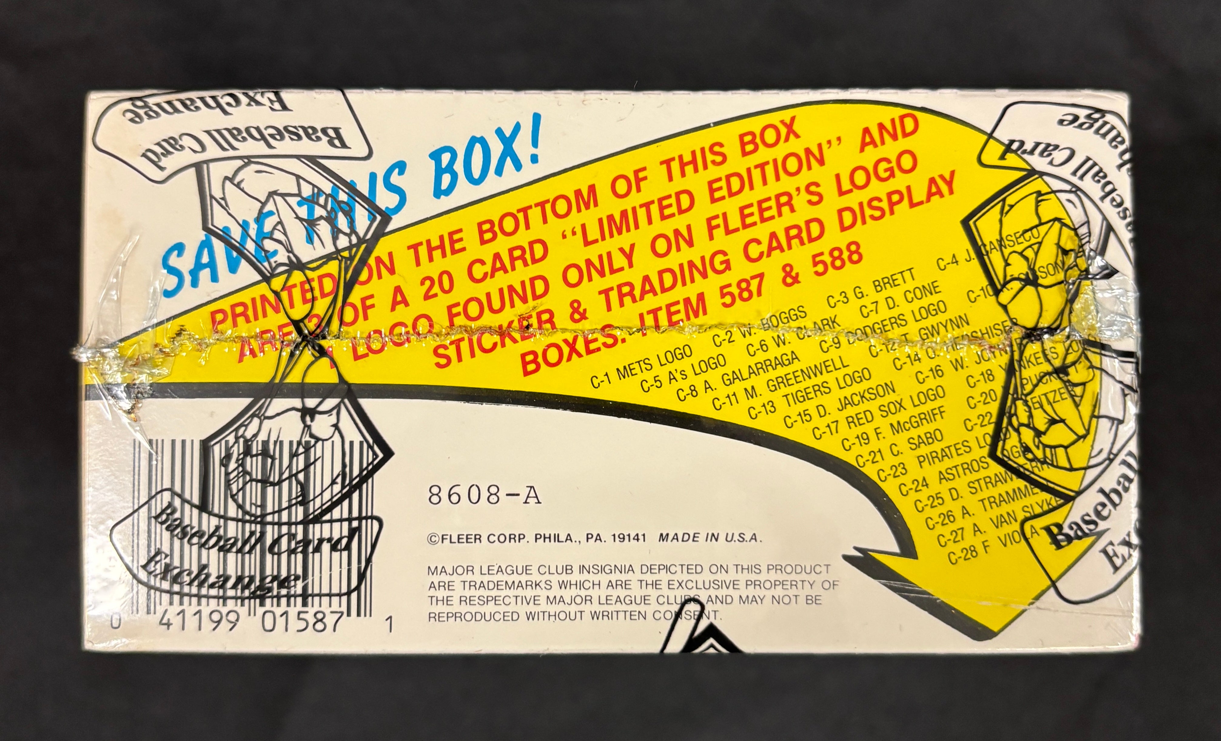 1989 Fleer Baseball Wax Box BBCE Wrapped/Sealed FASC