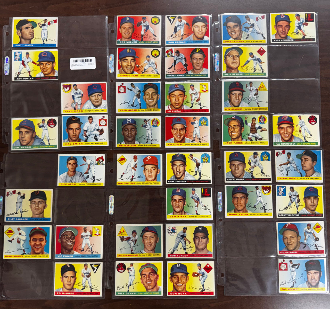 1955 Topps Baseball Partial Complete Set 146/206 VG-EX