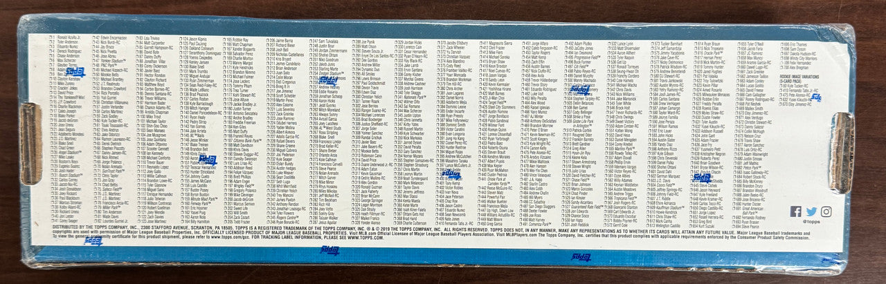 2019 Topps Baseball Complete Factory Set Blue Box Factory Sealed