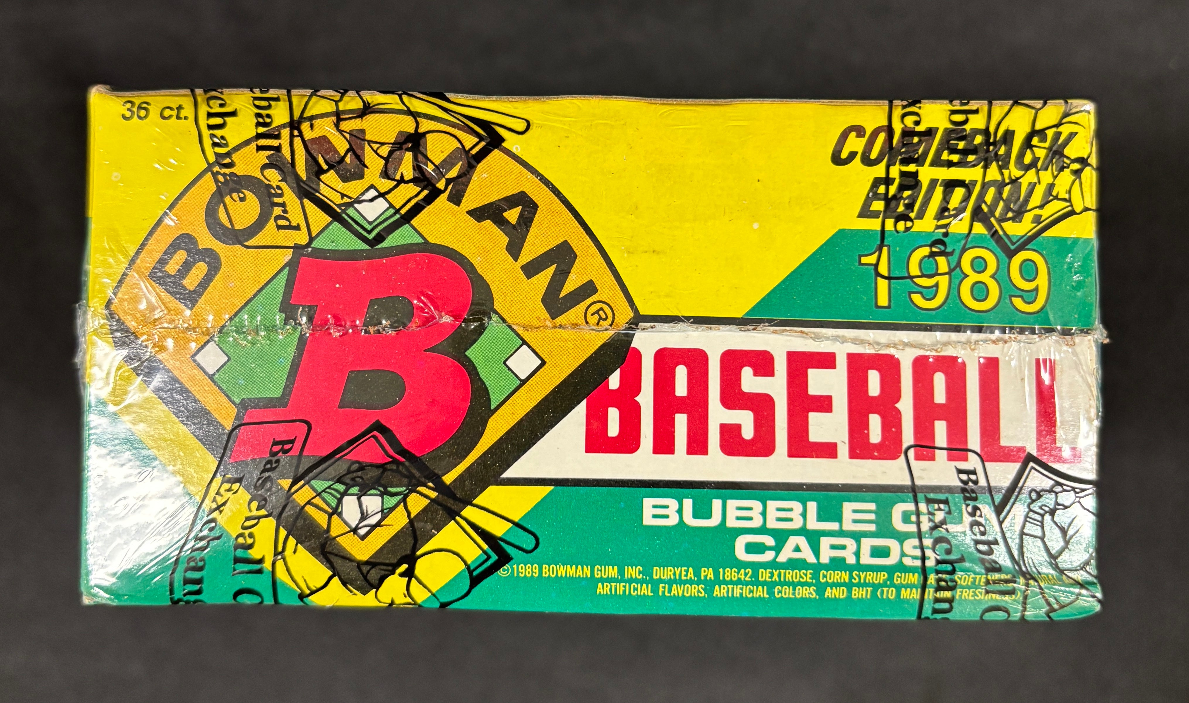 1989 Bowman Baseball Wax Box BBCE Wrapped/Sealed FASC