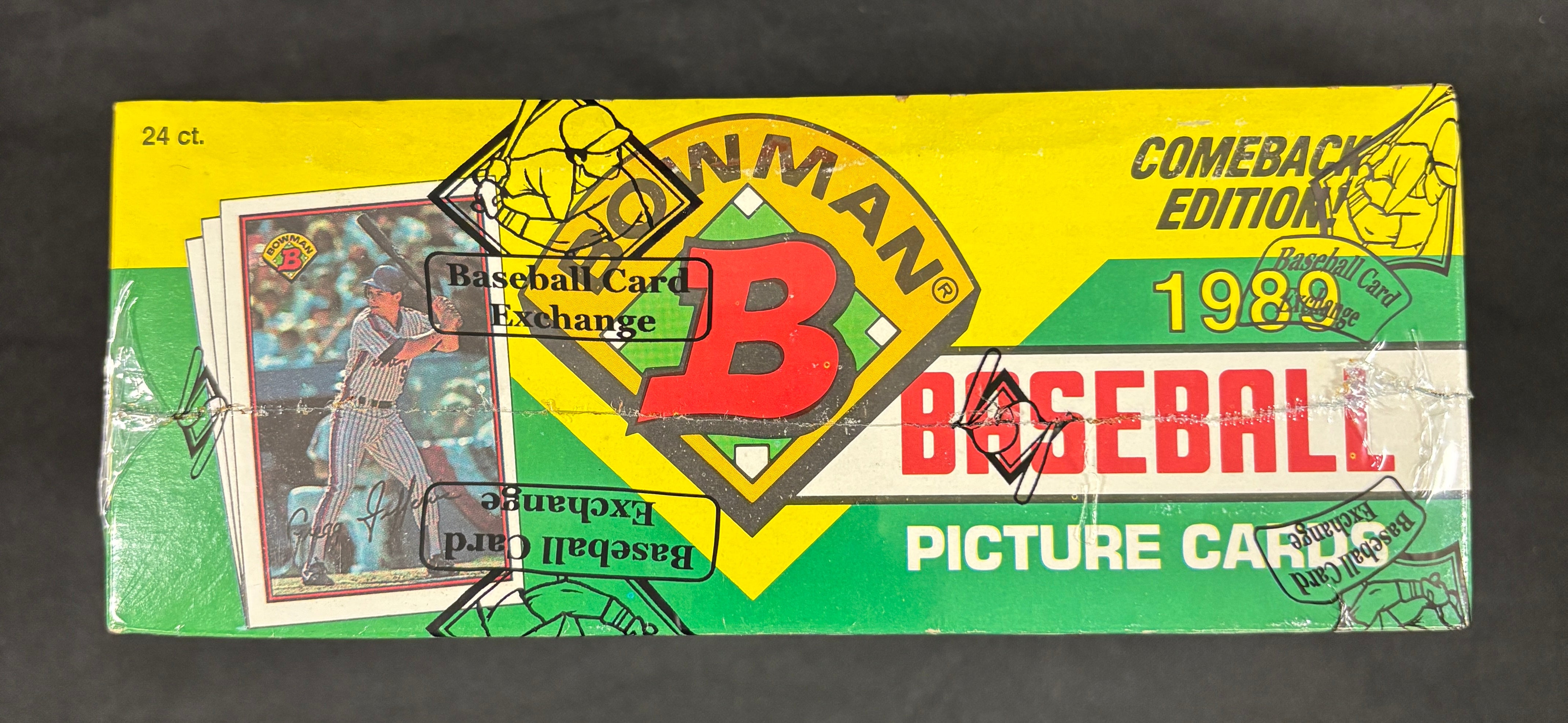 1989 Bowman Baseball Jumbo Cello Box BBCE Wrapped/Sealed