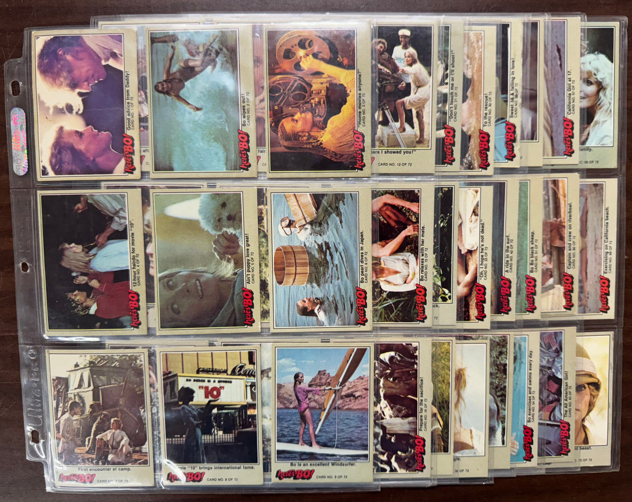 1981 Fleer Here's BO! Complete Card Set (72) EX