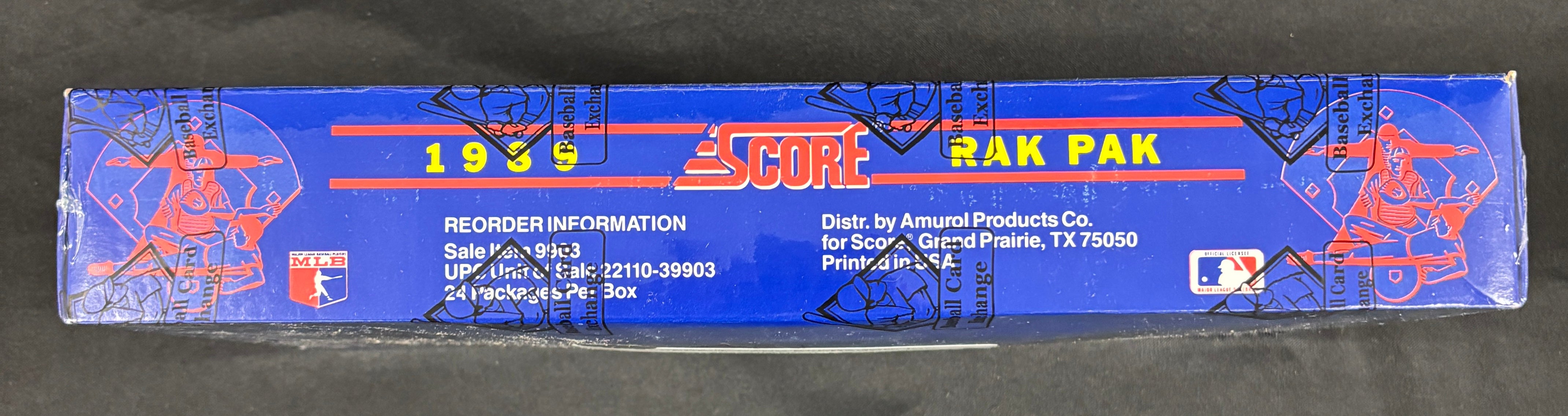 1989 Score Baseball Rack Pack Box BBCE Wrapped/Sealed FASC