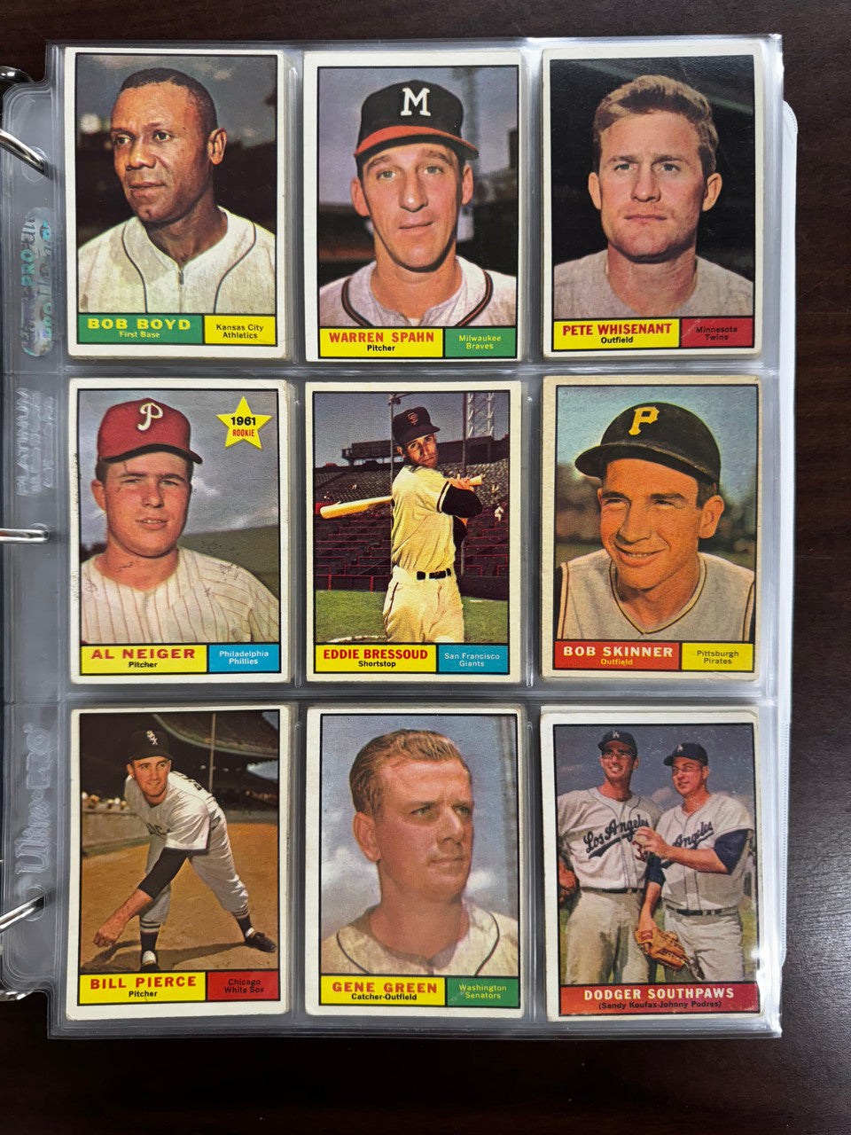 1961 Topps Baseball Near Complete Set 549/587 w/ Graded Overall VG-VG/EX