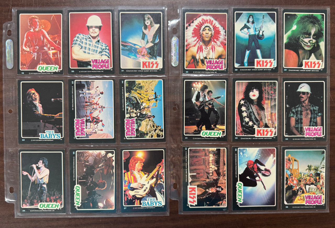 1979 Donruss Rock Stars Complete Card Set (66) EX