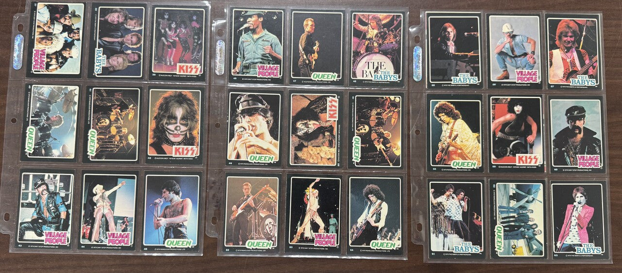 1979 Donruss Rock Stars Complete Card Set (66) EX