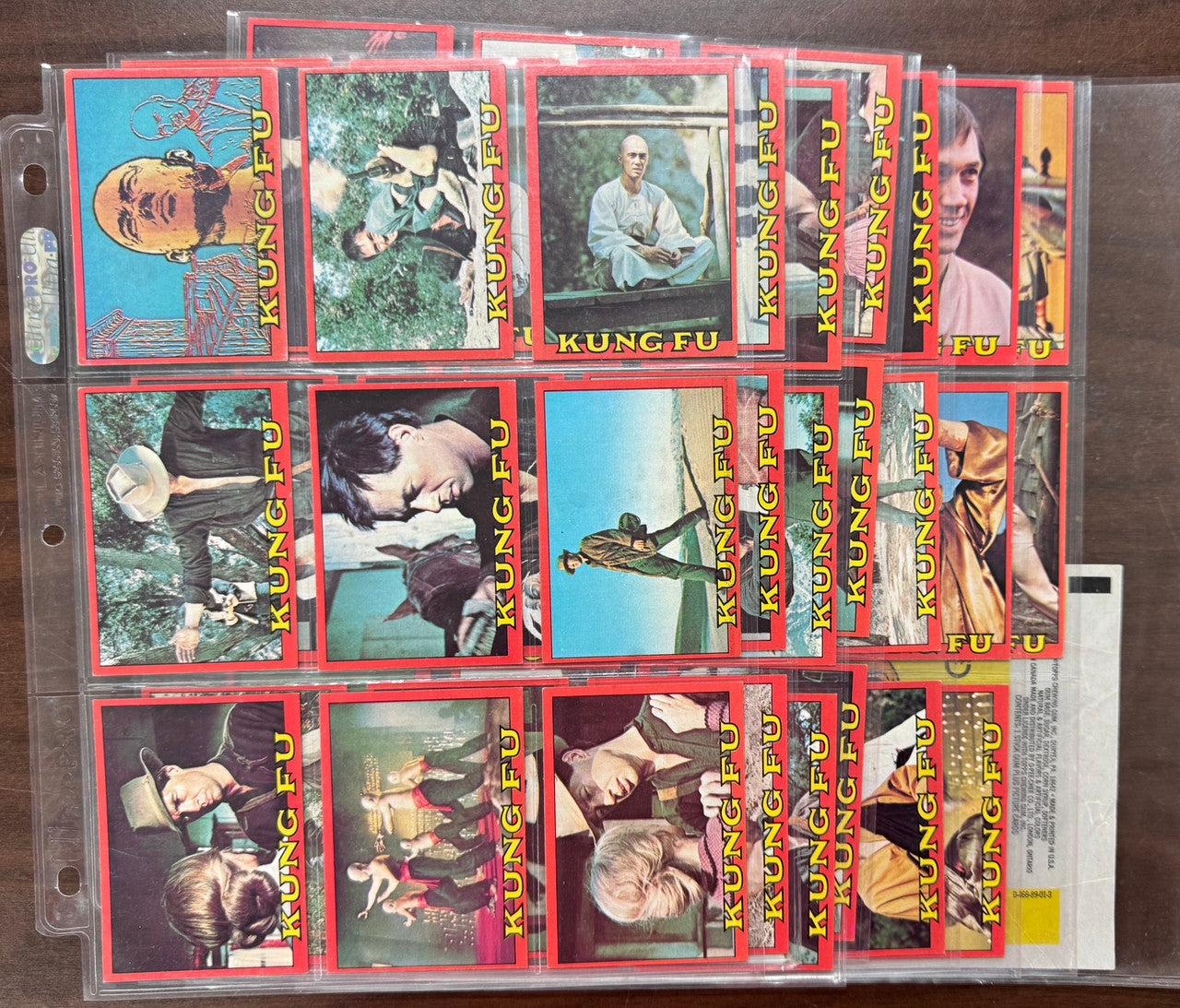 1973 Topps Kung Fu Complete Card Set (60) EX