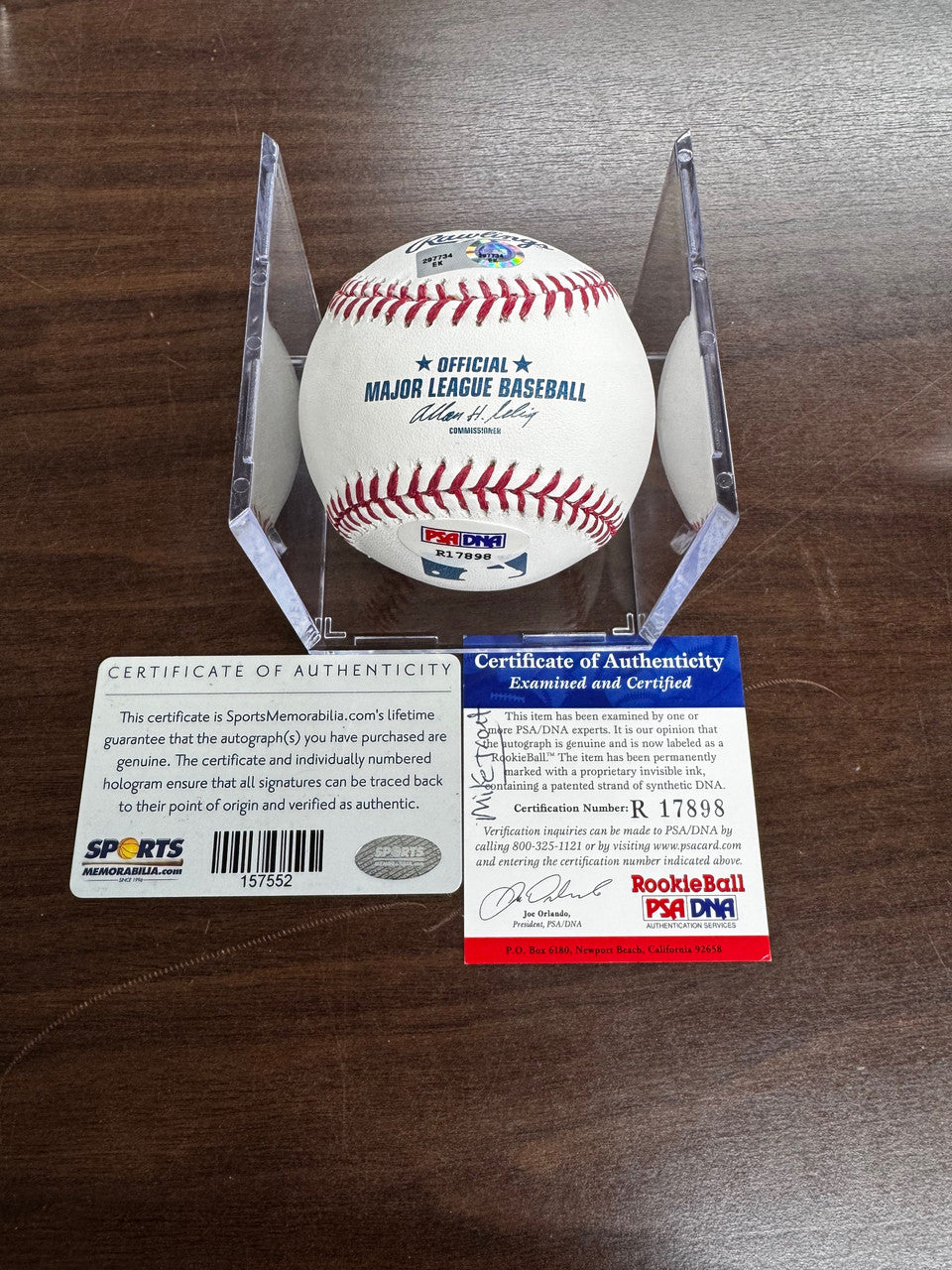 Mike Trout Signed Autographed Rawlings OML Baseball PSA DNA