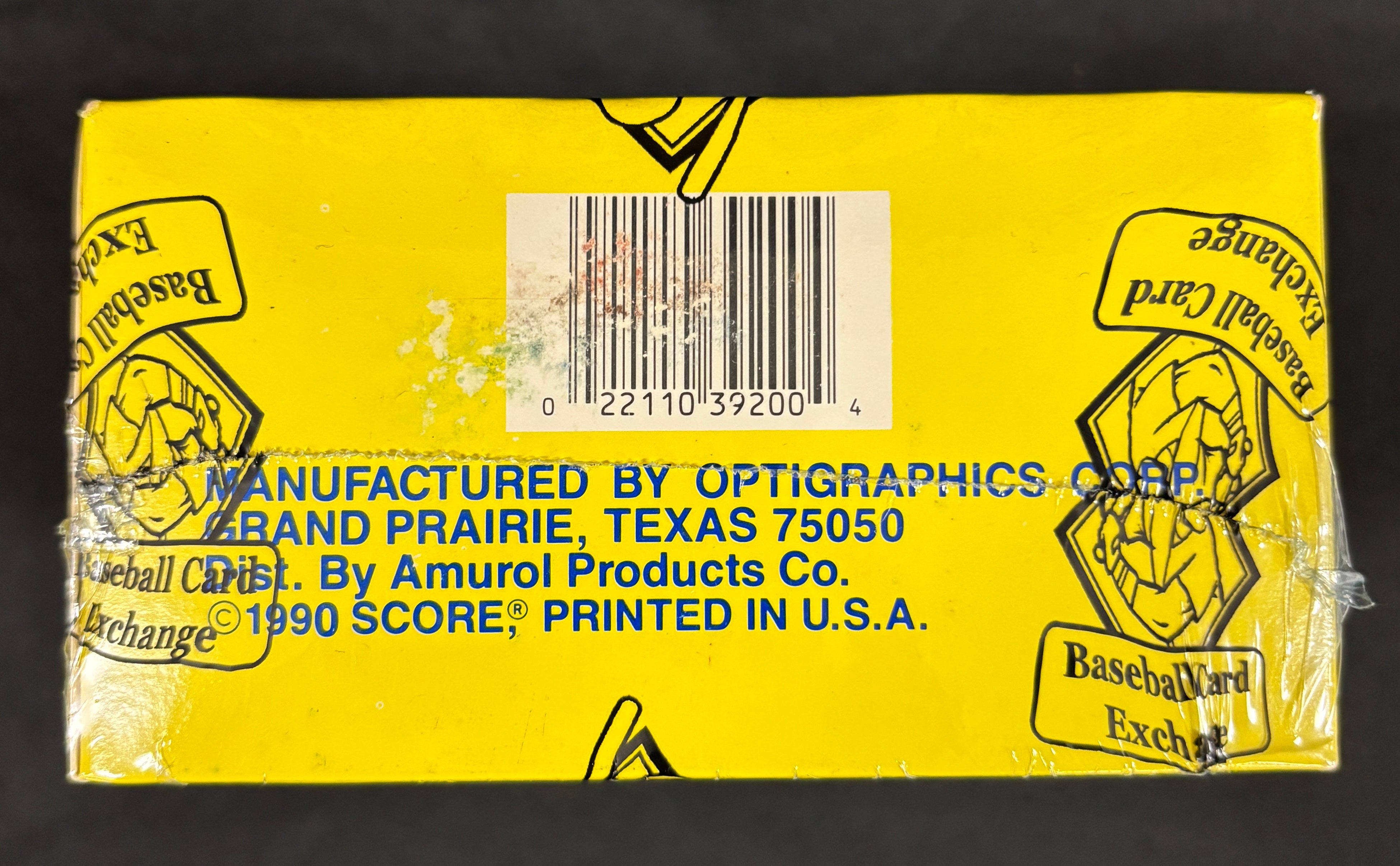 1990 Score Baseball Box BBCE Wrapped/Sealed FASC