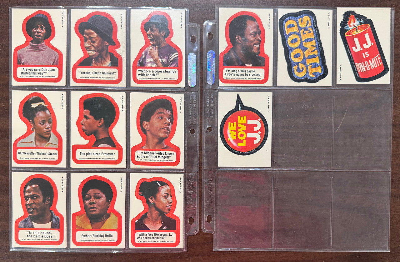 1975 Topps Good Times Complete Card Set (55) W/ Stickers (22) NM