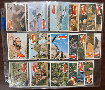 1969 Topps Planet of the Apes Complete Card Set Green Backs (44) EX