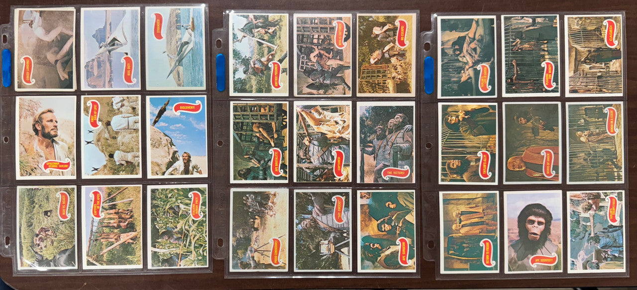 1969 Topps Planet of the Apes Complete Card Set Green Backs (44) EX