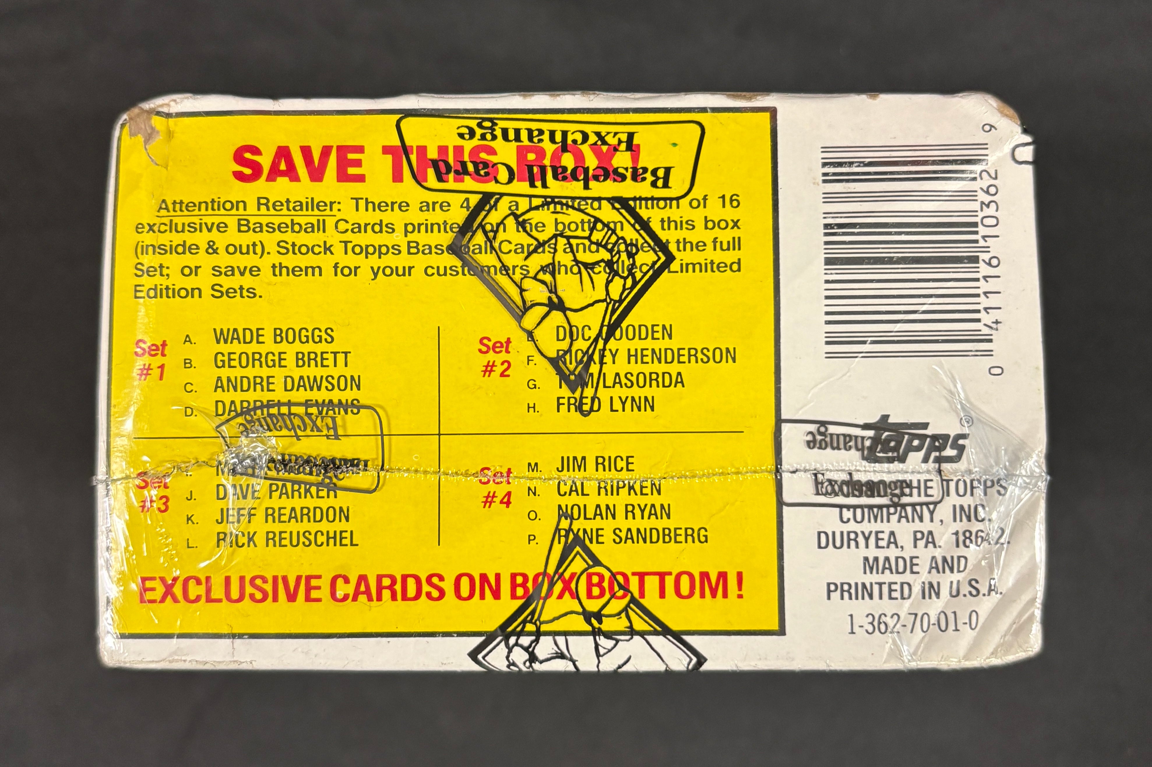 1990 Topps Baseball Wax Box BBCE Wrapped/Sealed