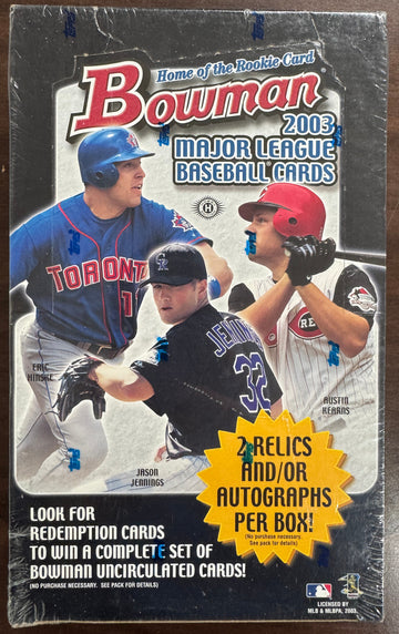 2003 Bowman Baseball Hobby Box Factory Sealed