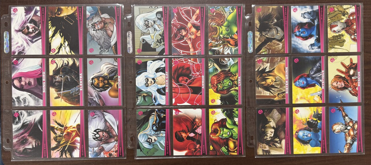 2011 Rittenhouse Marvel Dangerous Divas Series 1 Complete Set (72) NM