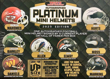 2025 Tristar Hidden Treasures Autographed Mini Helmet Platinum Edition Series 12