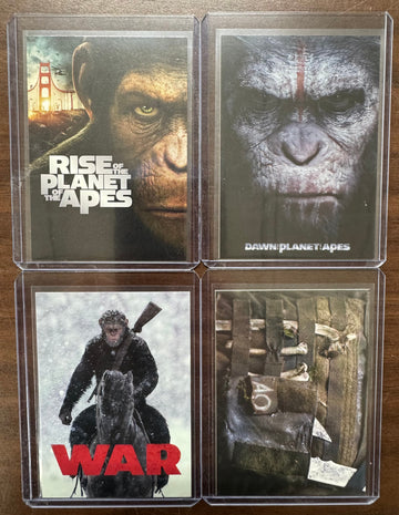 2017 Topps Planet of the Apes Complete Bonus Promo Card Set (4) NM