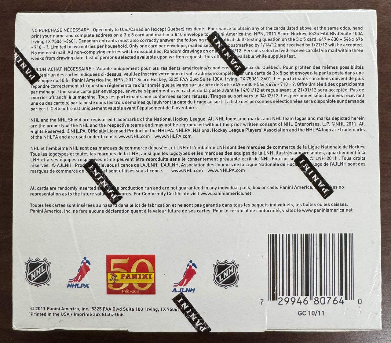 2011/12 Panini Score Hockey 36 Pack Box Factory Sealed