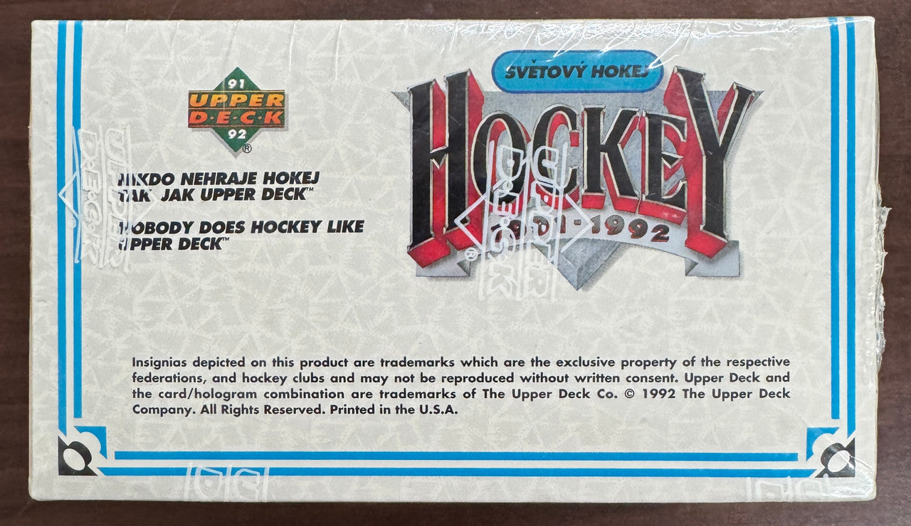 1991/92 Upper Deck Hockey World Junior Tournament Box Czech Factory Sealed
