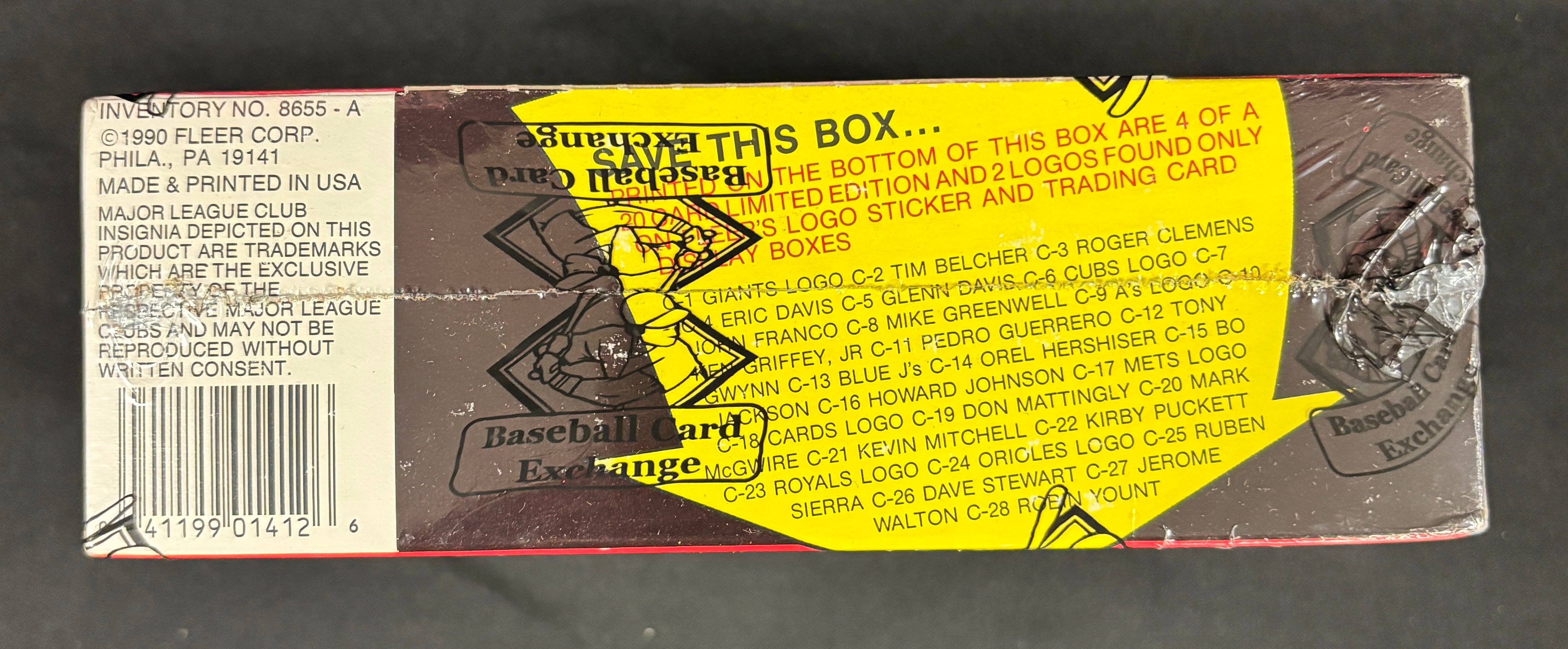 1990 Fleer Baseball Cello Box BBCE Wrapped/Sealed FASC