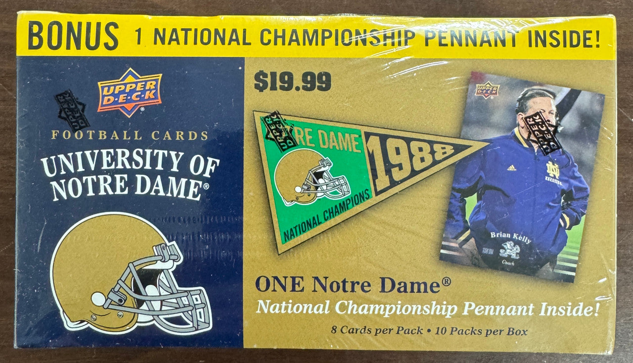2013 Upper Deck Notre Dame Football Blaster Box Factory Sealed